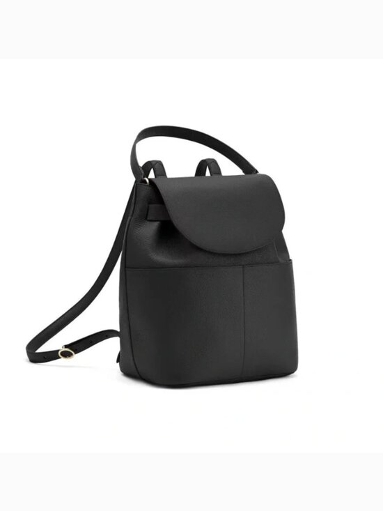 CUYANA Leather Backpack in Black Pebbled Leather main image 12